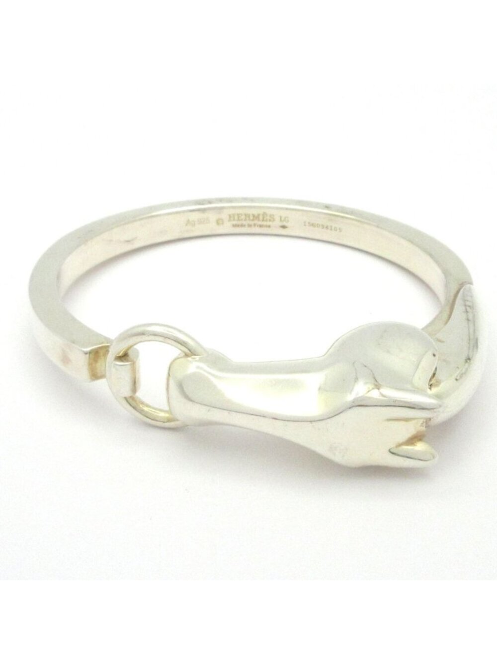 Hermes Bangle Gallop Silver Bracelet